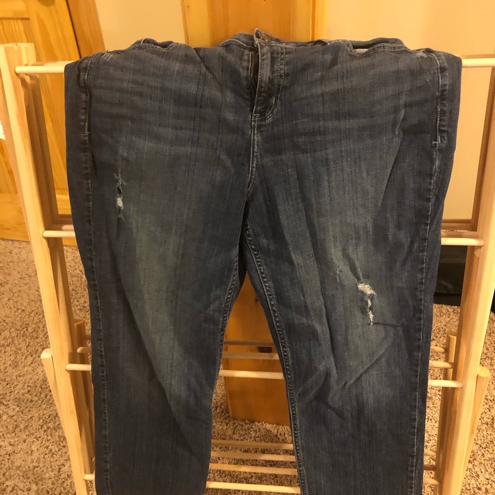Lane Bryant Straight Leg Distressed Jeans